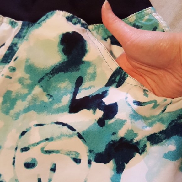 2/$20 Zumba Teal White Logo Print Cargo Pants, Zip Pockets, Woman Small - Picture 12 of 15